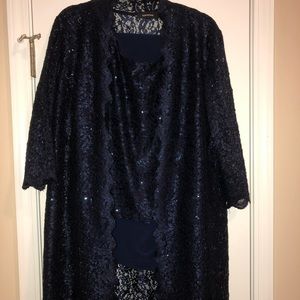 Navy Sequined Mother of the Bride Pants Outfit